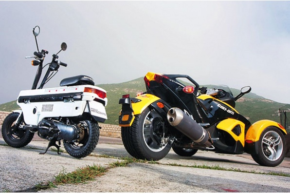 Can-Am Spyder Roadster & Honda Motocompo大兵小將