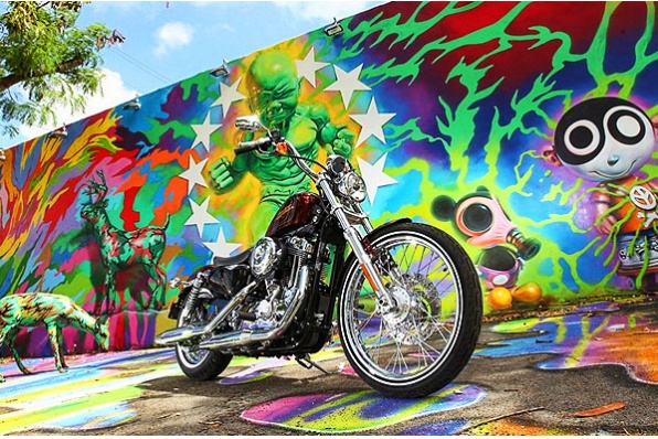 Harley-Davidson a Wynwood 塗鴉與哈利