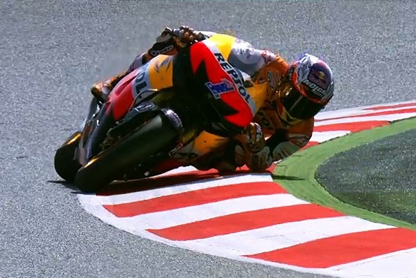 2012 Motogp西班牙Catalunya-第2個彎的磨手肘片段