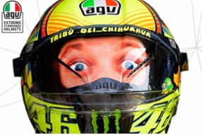 羅絲背後也可看到臉容限定頭盔 - 接受預訂 AGV ROSSI PistaGp Limited edition 2014 (eyes on the back)