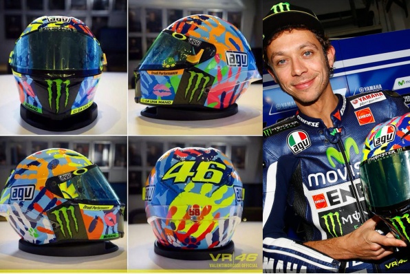 羅絲聖馬利諾站新頭盔拉花 - 色彩神掌與親筆簽名T恤