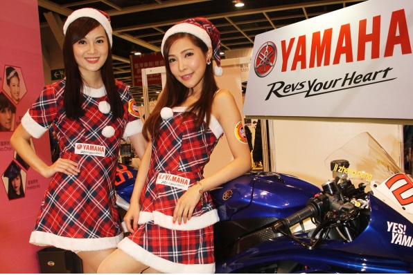 YAMAHA熱賣系列與泛珠三角節YZF-R6李鄭鵬冠軍戰車@香港車展2014