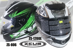 ZEUS ZS-1200E 及 ZS-806新拉花頭盔抵港