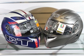 AGV COMPACT HELMET│COMPACT寶藍新拉花│銀新色│揭面頭盔(旺角煒安有售)