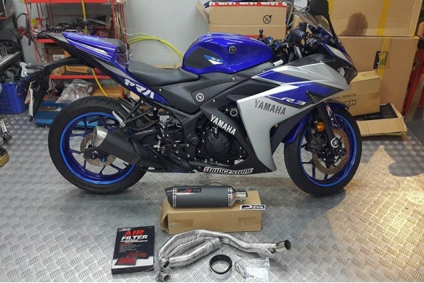 YAMAHA R3│Devil ARRC spec D2.1C carbon full system 排氣管