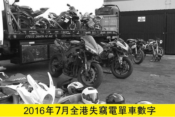 2016年7月份全港失車數字