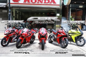 CBR FAMILY 2017 HONDA 家族成員 (CBR1000RR、CBR650F、CBR600RR、CBR500R、CBR250RR)