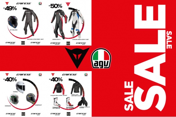 DAINESE & AGV CLEARANCE SALE - 9月1號開始，超過100個items特價發售