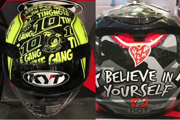 【夏季精選:平價正廠車手彩繪開面頭盔 KYT GP 系列!只售$880!】頭盔王