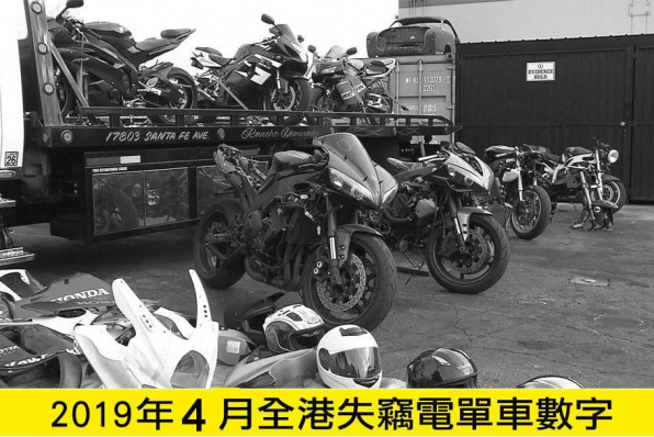 2019年4月份全港失車數字