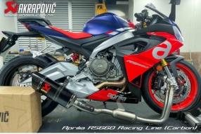 Aprilia RS660 Akrapovic 蠍子專用碳纖維尾段加不鏽鋼全梳排氣喉