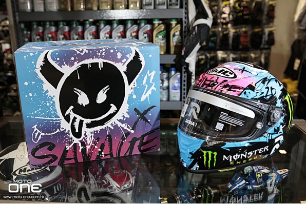 YAMAHA MotoGP廠手法比奧-HJC RPHA1主場塗鴉風格拉花頭盔抵港