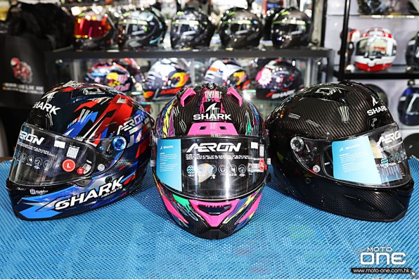 SHARK AERON - ZARCO 沙高、FAWN繽紛彩繪及純碳纖維全面頭盔