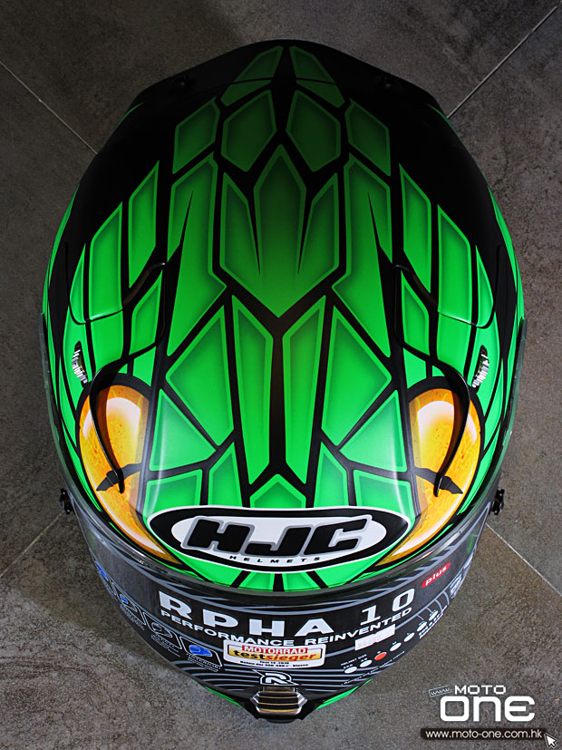 2014 HJC RPHA-10 PLUS LORENZO Green Mamba