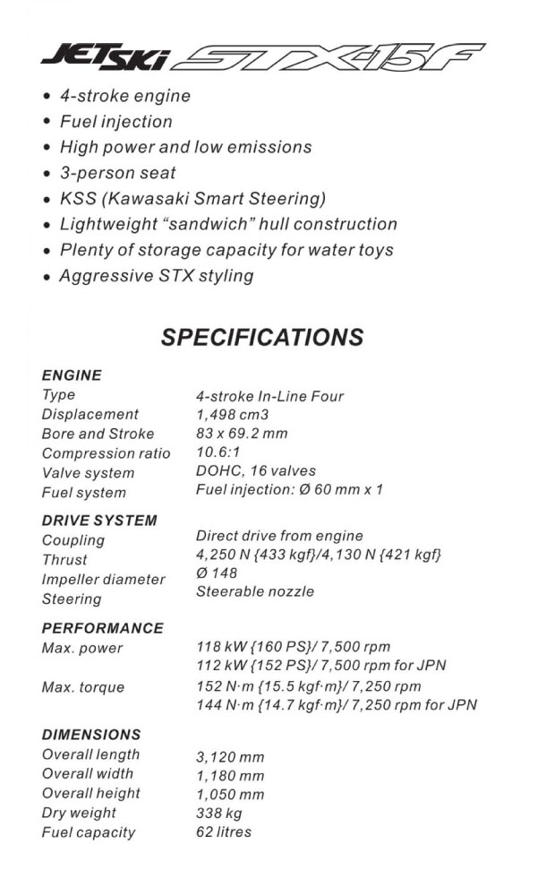 Kawasaki Jet ski STX-15F