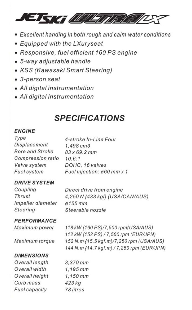 Kawasaki Jet ski ULTRA LX