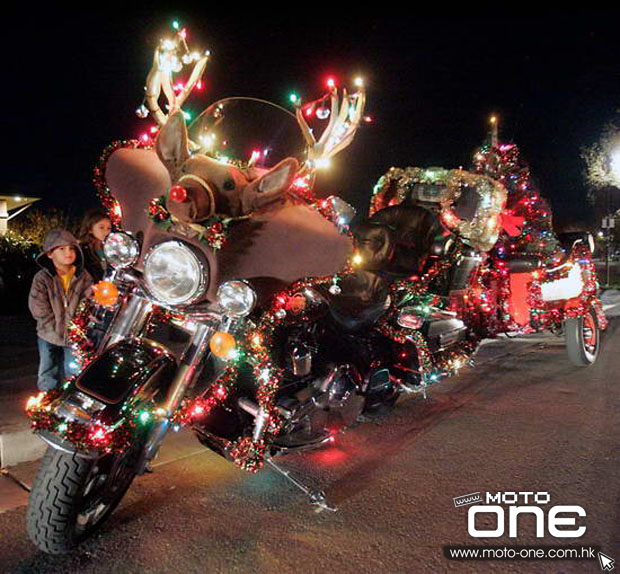 Christmas & motocycle