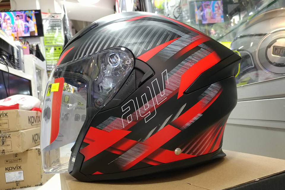 2017 AGV K5 jet Urban Hunter Matt black red