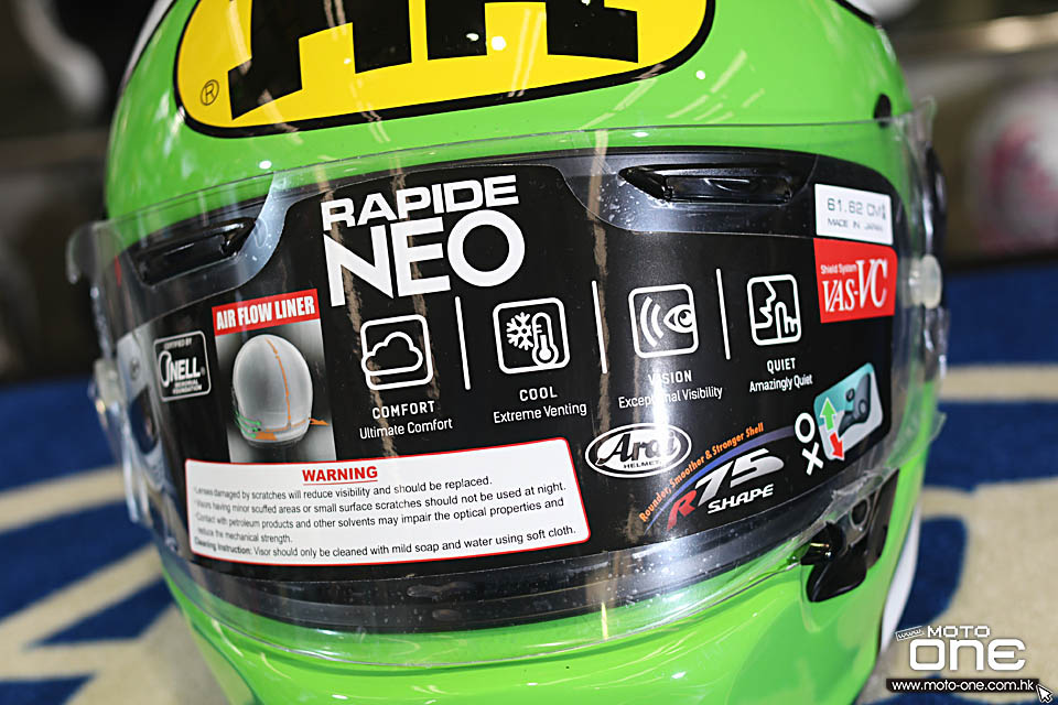 2019 ARAI RAPIDE-NEO HA BLUE GREEN