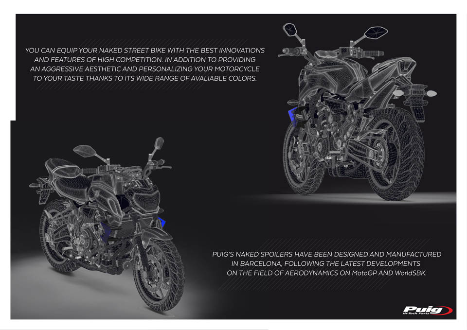 YAMAHA MT-07 DOWNFORCE NAKED SPOILERS