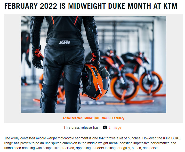 2022 KTM 890 DUKE R